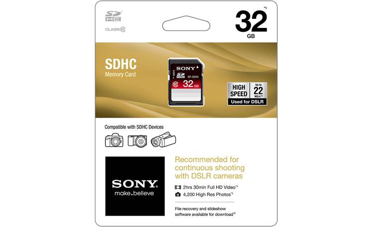 Sony SDHC Memory Card 32GB package