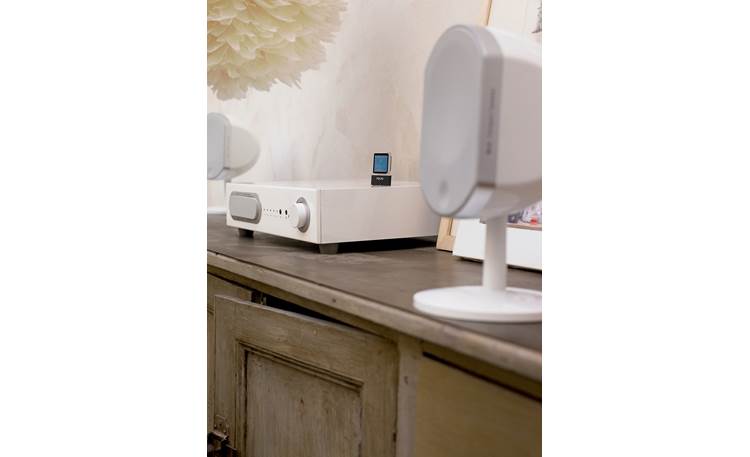 Focal Bird Pack 2.1 Bird System in white (Shown with optional iPod® wireless dongle)