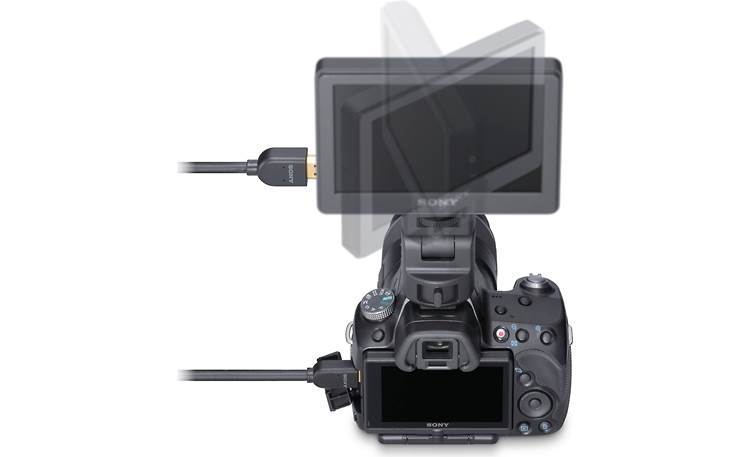 Sony CLM-V55BDL Portable Monitor Bundle Mounted on camera (not included)