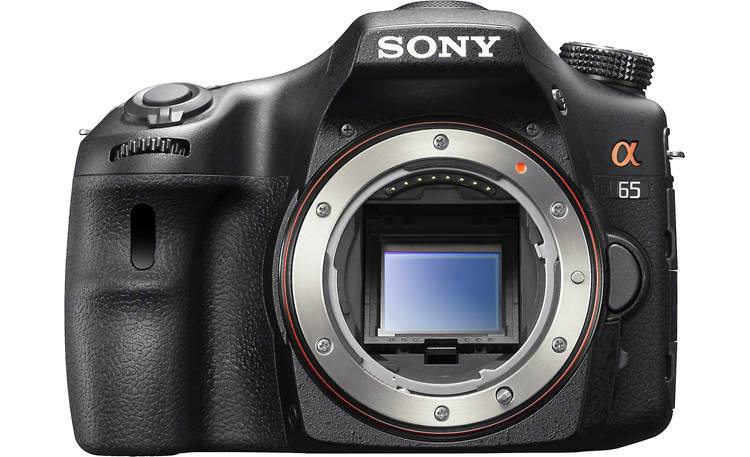 Sony Alpha SLT-A65V (no lens included) Front, straight-on