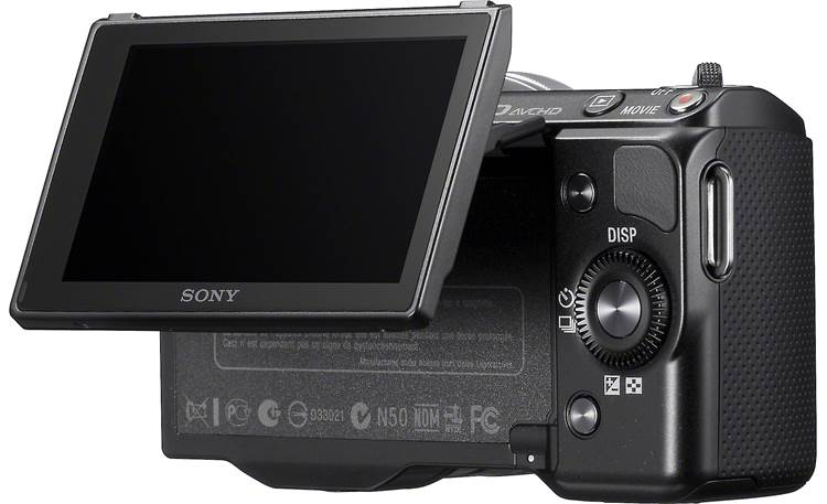 Sony Alpha NEX-5N Back 3/4 angle, display angled upward