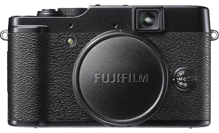 Fujifilm FinePix X10 Front, straight-on, lens capped