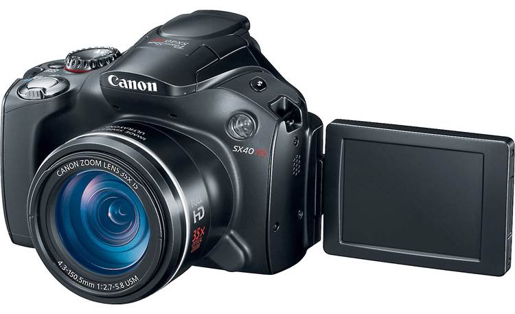Canon PowerShot SX40 HS LCD screen open - front
