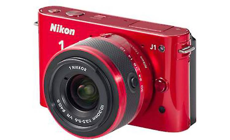Nikon 1 J1 w/10-30mm VR Lens Front (red)