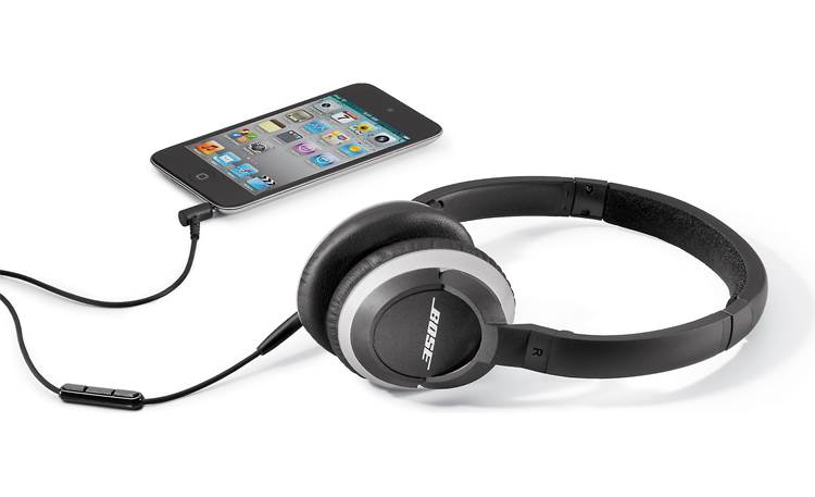 Bose® OE2i audio headphones Shown in black with iPod® (not included)