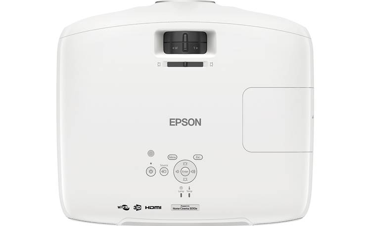 Epson PowerLite® Home Cinema 3010 Top view with controls