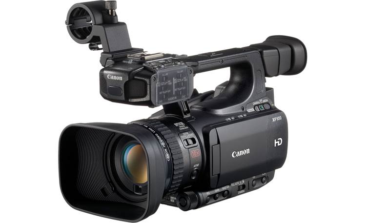 Canon XF100 High Definition Camcorder Front, left-side, 3/4 view
