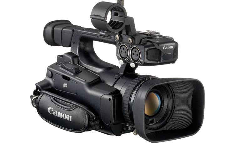 Canon XF100 High Definition Camcorder Front, 3/4 view of right side
