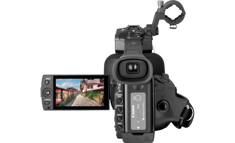 Canon XF105 High Definition Camcorder Back, with LCD display extended