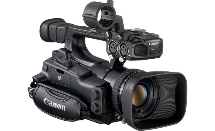 Canon XF105 High Definition Camcorder Front, 3/4 view of right side