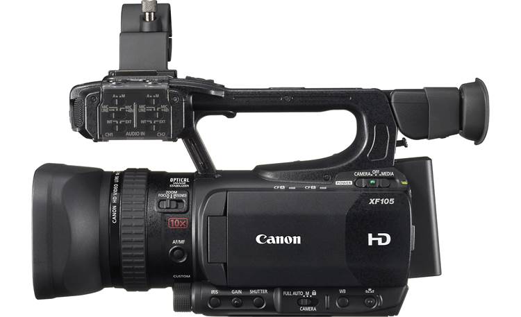 Canon XF105 High Definition Camcorder Left side view