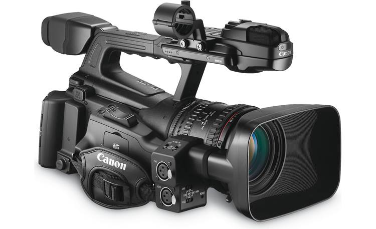 Canon XF300 High Definition Camcorder Front, 3/4 view of right side