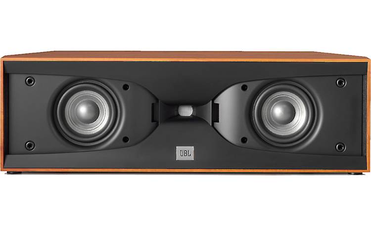 JBL Studio 520C Pictured in cherry finish with grille removed