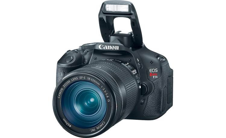Canon EOS Rebel T3i Kit With built-in flash raised