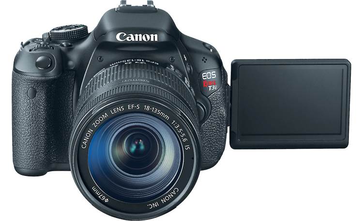 Canon EOS Rebel T3i Kit Front (with Vari-angle screen extended)