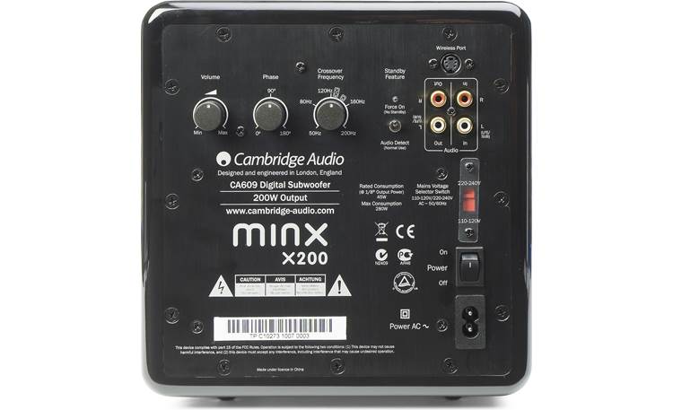 Cambridge Audio Minx S215 Back of subwoofer