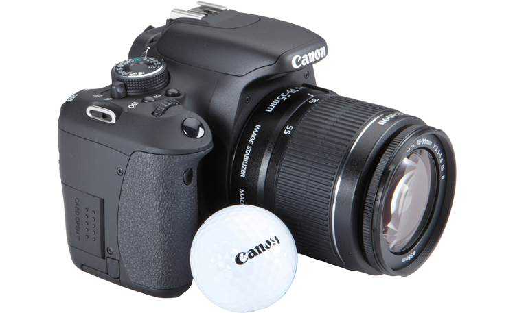 Canon EOS Rebel T3i Kit Shown with golf ball (for scale)