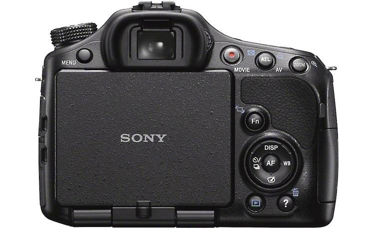 Sony Alpha SLT-A57 (no lens included) Back, LCD display rotated in towards camera for protection