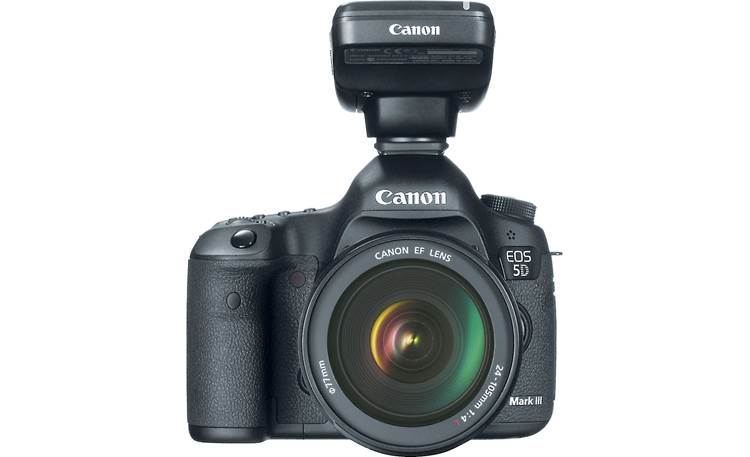 Canon EOS 5D Mark III with L-Series Zoom Lens Shown with optional flash unit (not included)