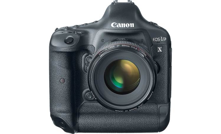 Canon EOS 1D X (no lens included) Front, straight-on, with EF 50mm f/1.2 L-Series lens (not included)