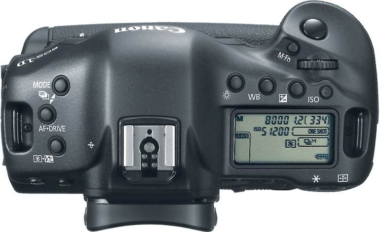 Canon EOS 1D X (no lens included) Top view