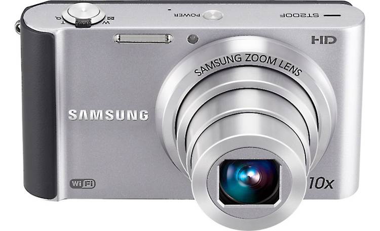 Samsung ST200F Front, higher angle (Silver)