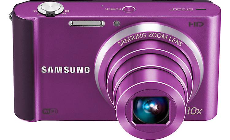 Samsung ST200F Front, higher angle, lens extended