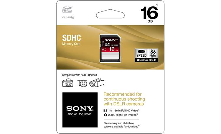 Sony SDHC Memory Card Shown in packaging