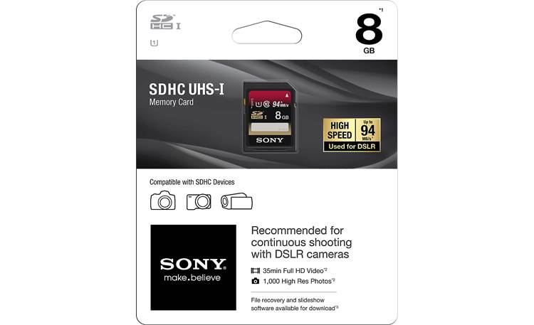 Sony SDHC UHS-1 High-Speed Memory Card Package