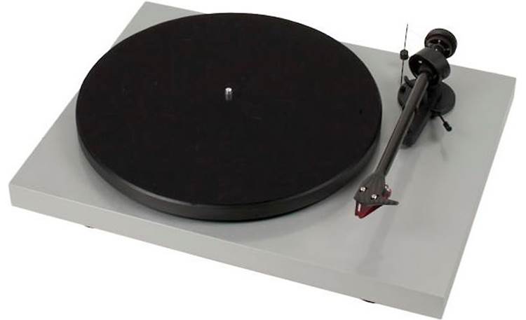 Pro-Ject Debut Carbon Gloss Silver (shown with dust cover removed)