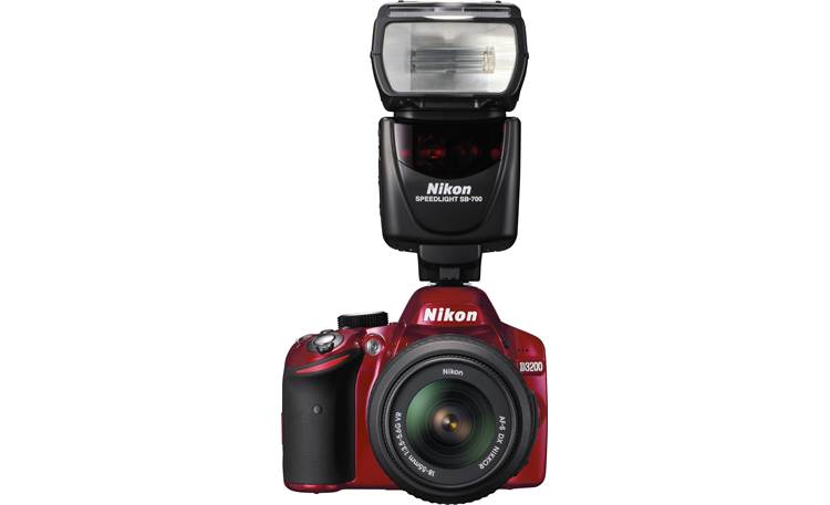 Nikon D3200 Kit With external flash attached (not included)