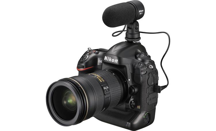 Nikon D4 (no lens included) Shown with external microphone and zoom lens (not included)