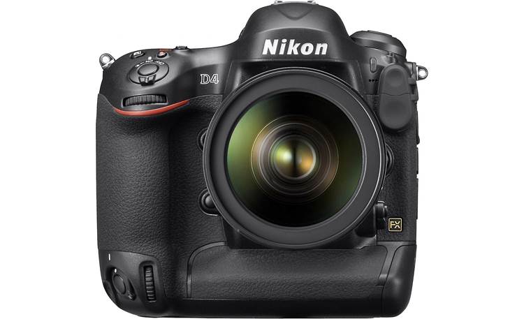 Nikon D4 (no lens included) Front, straight-on, with lens (not included)