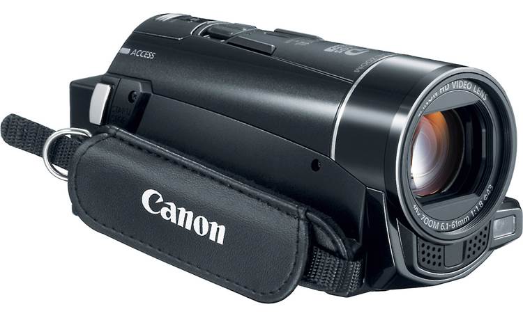 Canon VIXIA HF M50 Front, 3/4 view of right side