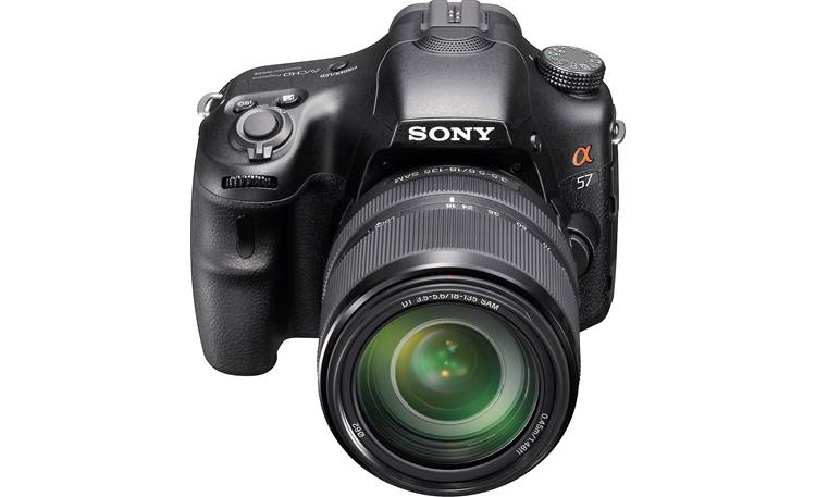 Sony Alpha SLT-A57M 7.5X Zoom Kit Front, higher angle
