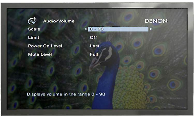 Denon AVR-2113CI Graphic user interface is displayed on your HDTV via HDMI