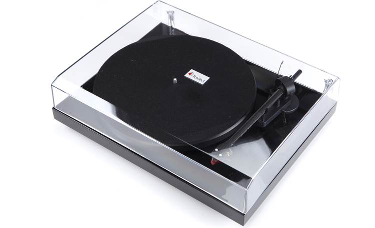 Pro-Ject Debut Carbon Shown in Gloss Black with included dust cover