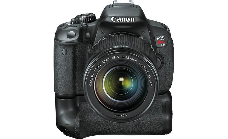 Canon EOS Rebel T4i Kit with 18-135mm Lens Front, with optional battery grip (not included)