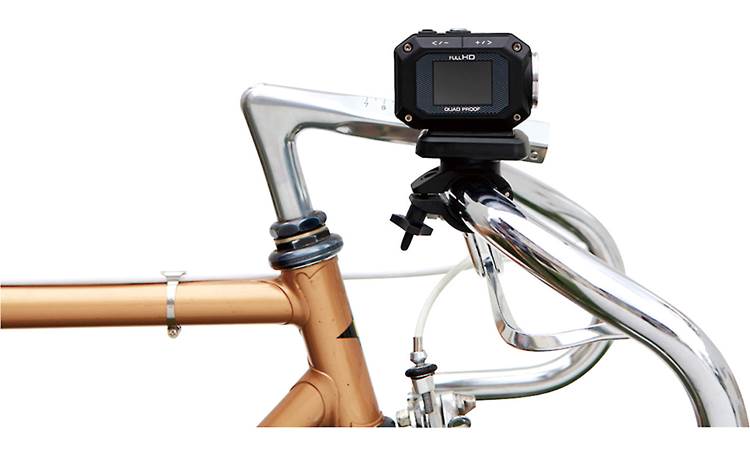 JVC MT-HB001 Handle Bar Mount Shown attached to bike (not included)