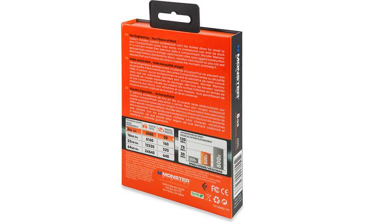 Monster Digital CompactFlash Memory Card Back of package