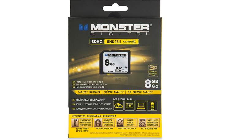 Monster Digital SDHC Memory Card Shown in package