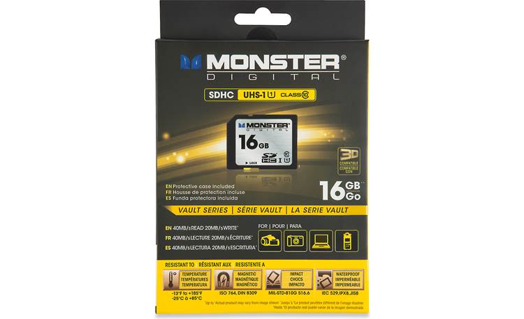 Monster Digital SDHC Memory Card Front of packaging