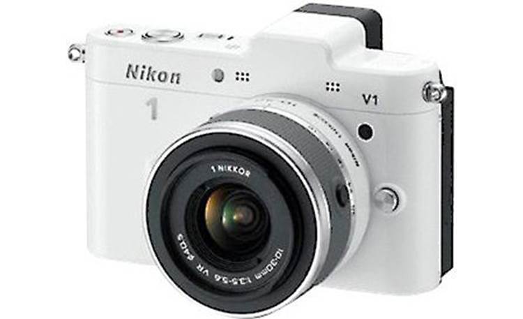Nikon 1 V1 w/ 10-30mm VR Lens Front (White)