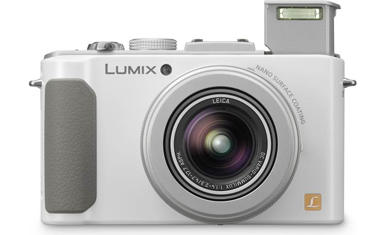 Panasonic Lumix® DMC-LX7 Front with built-in flash