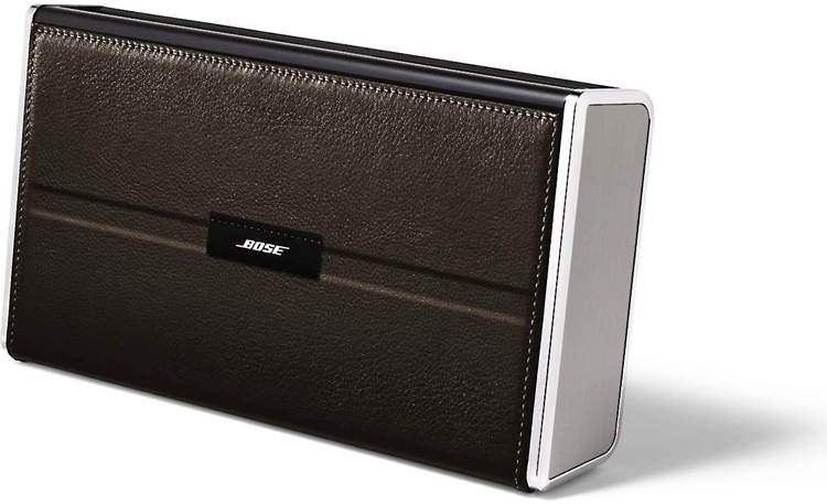 Bose® SoundLink® <em>Bluetooth®</em> Mobile speaker II — Leather Edition Black -right front view (with case closed)