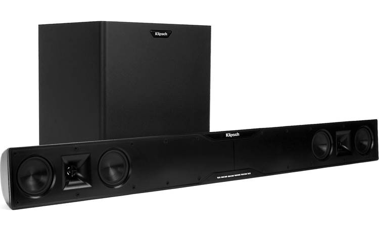 Klipsch HD Theater SB 3 3/4 view without grille