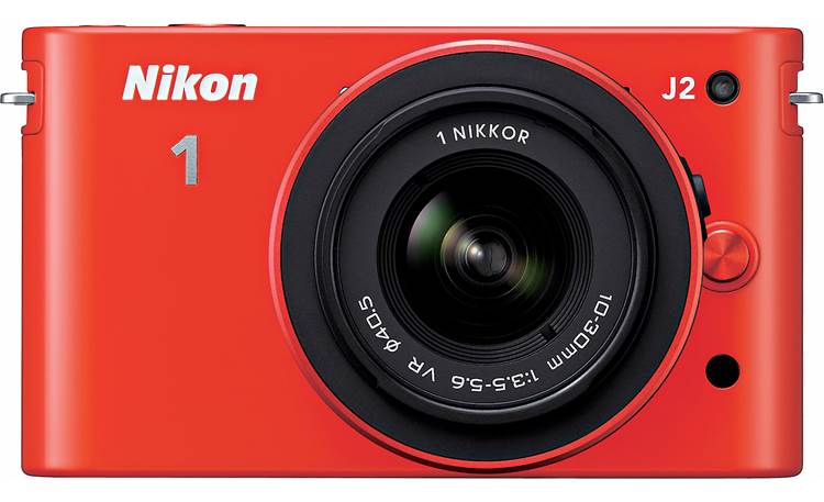 Nikon 1 J2 with 10-30mm VR Lens Front, straight-on