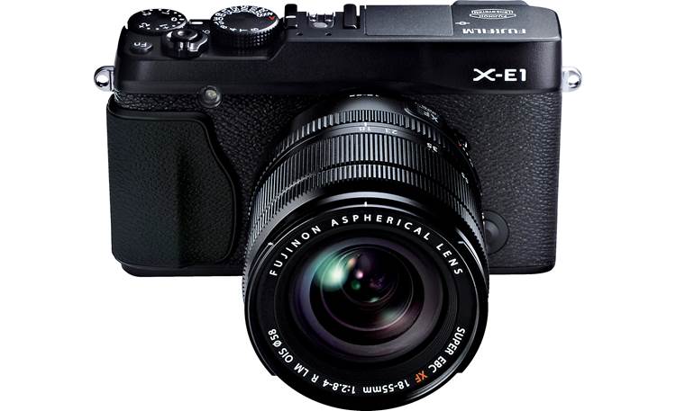 Fujifilm X-E1 Zoom Lens Kit Front, higher angle, straight-on