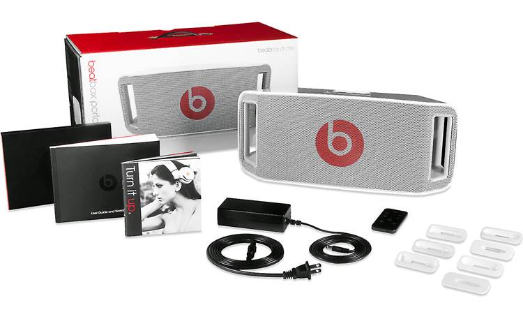 Beats by Dr. Dre™ Beatbox Portable™ White - Beatbox Portable and included accessories