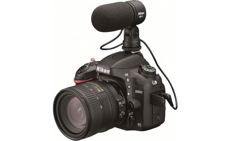 Nikon D600 with 3.5X Zoom Lens Shown with optional external microphone (not included)